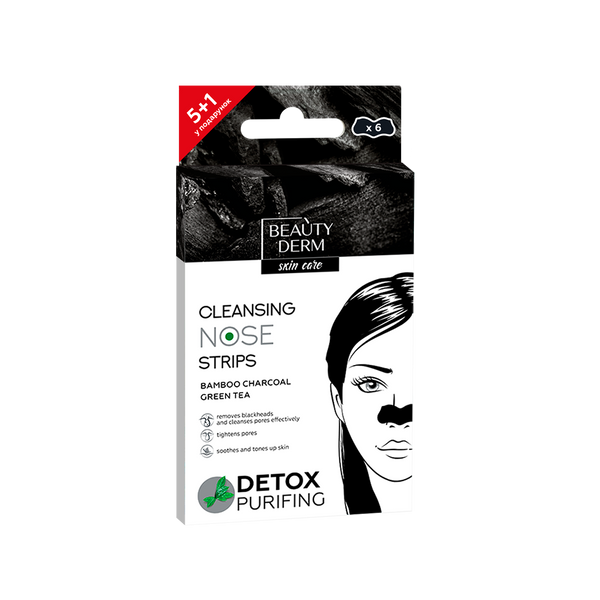 Bamboo Charcoal Cleansing Nose Strips, 6 pcs.