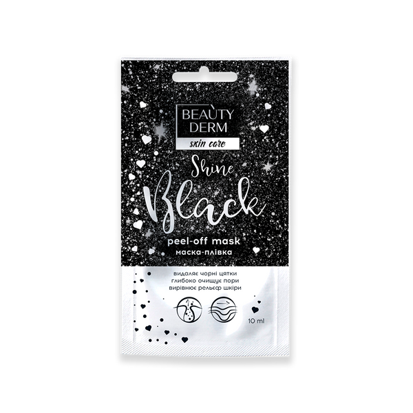 Black face film mask , 10ml