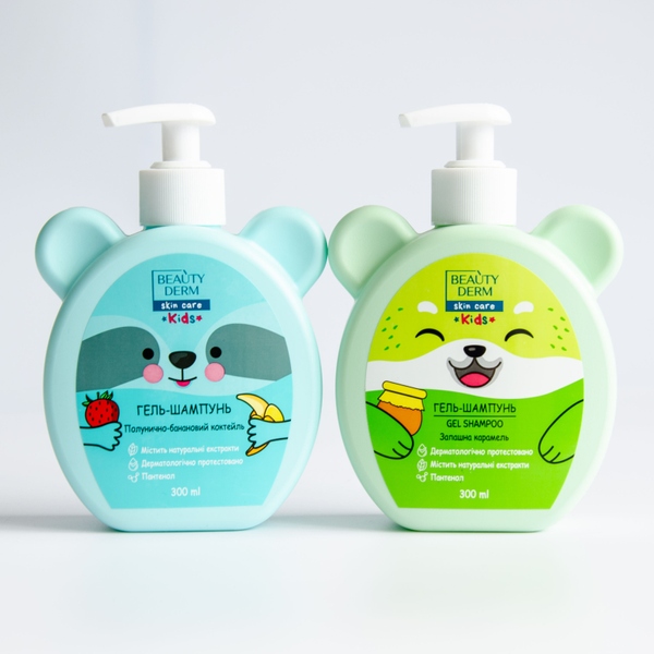 2 in 1 body wash & shampoo with caramel fragrence, 300 ml